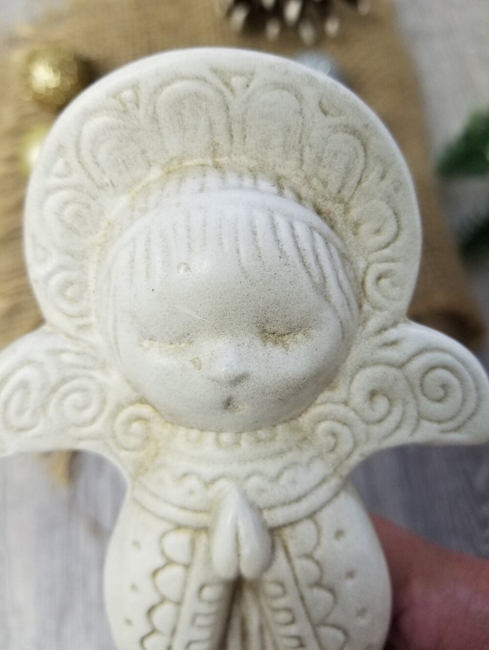 Vintage Ceramic Praying Angel - Picture 5 of 10